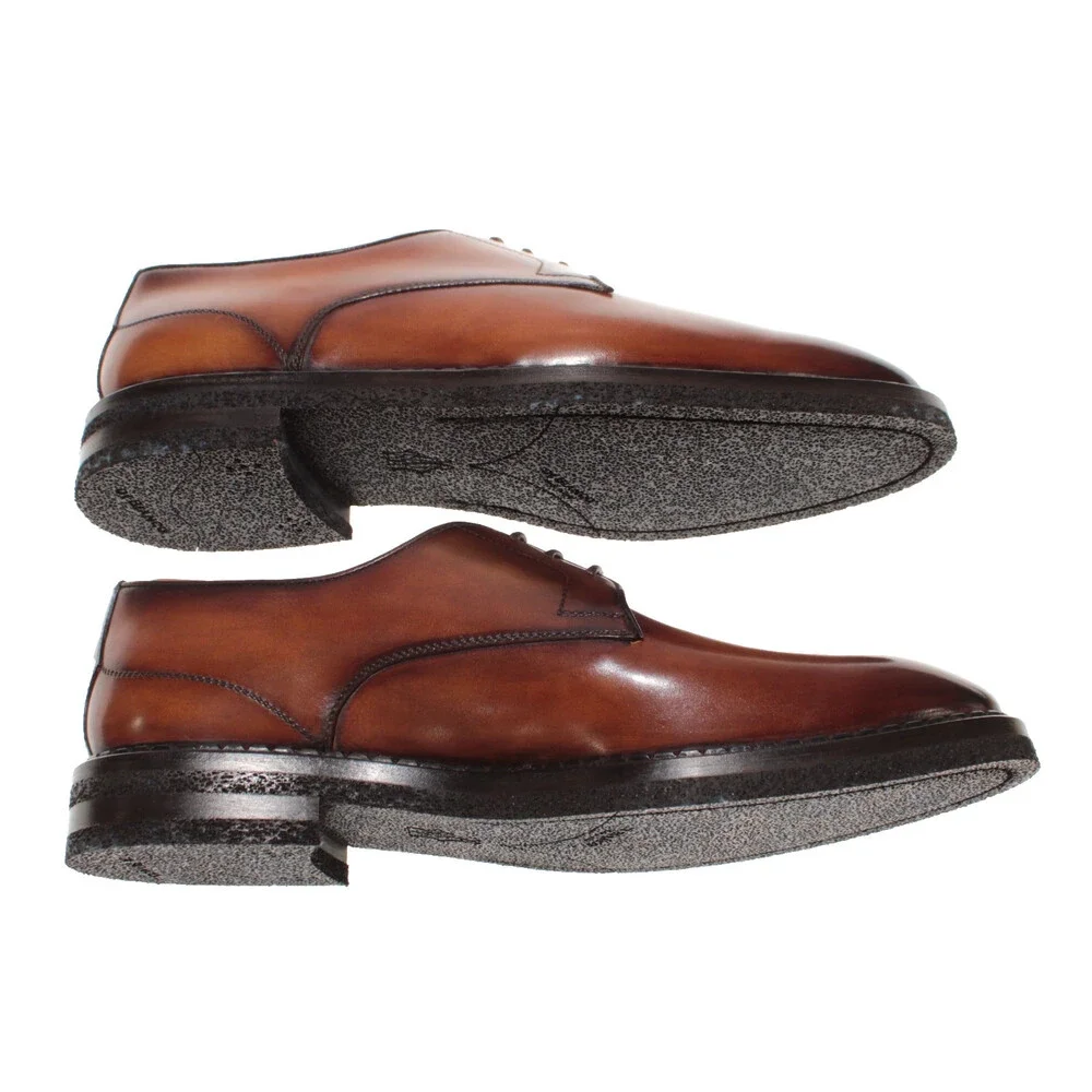 Di Bianco NWB Derby Dress Shoes Size 11.5 US in Brown Leather